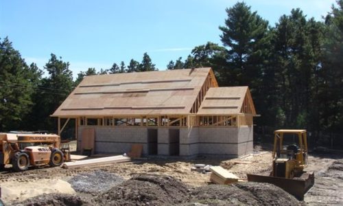 The DCR's Curlew Pond Comfort House At Myles Standish State Forest Taking Shape